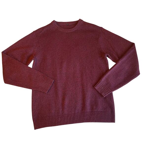 Other Sweaters - Classic 100% Wool Burgundy Purple Crew Neck Pullover Sweater Medium Minimalist